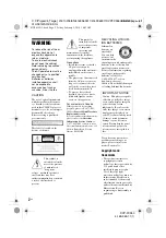 Предварительный просмотр 2 страницы Sony DVP-FX955 Operating Instructions Manual