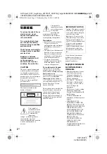 Preview for 2 page of Sony DVP-FX975 Operating Instructions Manual