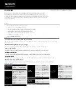 Sony DVP-FX980 Specification Sheet preview