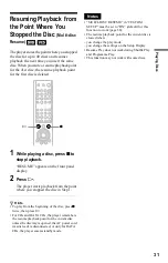 Предварительный просмотр 31 страницы Sony DVP-K370 Operating Instructions Manual