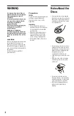 Preview for 2 page of Sony DVP-K68P Operating Instructions Manual