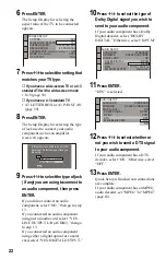 Preview for 22 page of Sony DVP-K68P Operating Instructions Manual