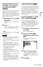 Preview for 25 page of Sony DVP-K68P Operating Instructions Manual