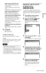 Preview for 31 page of Sony DVP-K68P Operating Instructions Manual