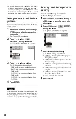 Preview for 54 page of Sony DVP-K68P Operating Instructions Manual