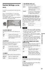 Preview for 61 page of Sony DVP-K68P Operating Instructions Manual