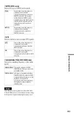 Preview for 63 page of Sony DVP-K68P Operating Instructions Manual