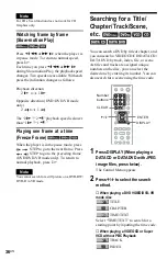 Preview for 36 page of Sony DVP-K85P - Karaoke Dvd Player Operating Instructions Manual