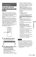 Preview for 49 page of Sony DVP-K85P - Karaoke Dvd Player Operating Instructions Manual