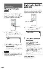 Preview for 52 page of Sony DVP-K85P - Karaoke Dvd Player Operating Instructions Manual