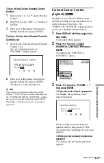 Preview for 63 page of Sony DVP-K85P - Karaoke Dvd Player Operating Instructions Manual