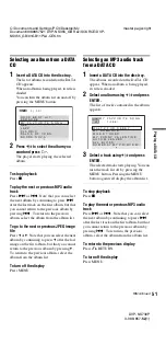 Preview for 51 page of Sony dvp-k870p Operating Instructions Manual