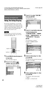 Preview for 62 page of Sony dvp-k870p Operating Instructions Manual