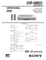 Sony DVP-K880D Service Manual preview