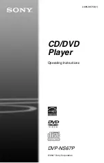 Предварительный просмотр 1 страницы Sony DVP-K88P Operating Instructions Manual