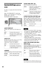 Preview for 64 page of Sony DVP-K88P Operating Instructions Manual