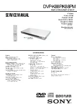 Preview for 1 page of Sony DVP-K88P Service Manual