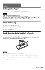 Preview for 15 page of Sony DVP-LS500 Operating Instructions Manual