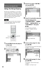 Preview for 62 page of Sony DVP-LS500 Operating Instructions Manual