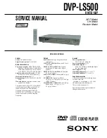 Sony DVP-LS500 Service Manual preview