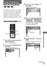 Предварительный просмотр 63 страницы Sony DVP-NC600 - Cd/dvd Player Operating Instructions Manual