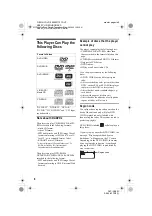 Preview for 8 page of Sony DVP-NC60P - Cd/dvd Player Operating Instructions Manual