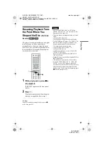 Preview for 27 page of Sony DVP-NC60P - Cd/dvd Player Operating Instructions Manual