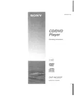 Sony DVP-NC655P Operating Instructions Manual preview