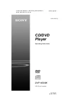 Sony DVP-NC66K Operating Instructions Manual preview