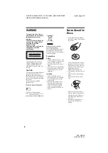 Preview for 2 page of Sony DVP-NC66K Operating Instructions Manual