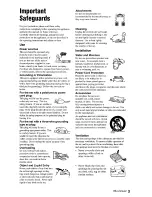 Preview for 3 page of Sony DVP-NC675P  (DVP-NC675P CD/DVD Player) Operating Instructions Manual