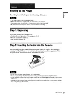 Preview for 17 page of Sony DVP-NC675P  (DVP-NC675P CD/DVD Player) Operating Instructions Manual