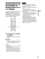 Preview for 31 page of Sony DVP-NC675P  (DVP-NC675P CD/DVD Player) Operating Instructions Manual