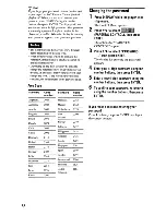 Preview for 62 page of Sony DVP-NC675P  (DVP-NC675P CD/DVD Player) Operating Instructions Manual