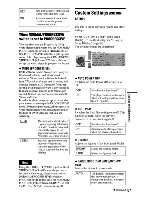 Preview for 67 page of Sony DVP-NC675P  (DVP-NC675P CD/DVD Player) Operating Instructions Manual