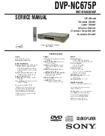 Preview for 1 page of Sony DVP-NC675P  (DVP-NC675P CD/DVD Player) Service Manual