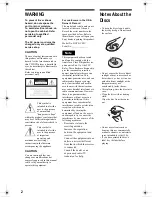 Preview for 2 page of Sony DVP-NC80V Operating Instructions (DVPNC80V) Operating Instructions Manual