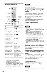 Preview for 22 page of Sony DVP-NS29 Operating Instructions Manual