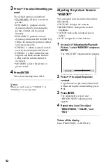 Preview for 42 page of Sony DVP-NS29 Operating Instructions Manual