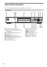 Preview for 8 page of Sony DVP-NS300 Operating Instructions Manual