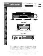 Sony DVP-NS300 Specifications preview