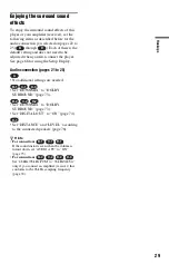 Preview for 29 page of Sony DVP-NS3100ES - Es Dvd/sa-cd Player Operating Instructions Manual