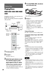 Preview for 30 page of Sony DVP-NS3100ES - Es Dvd/sa-cd Player Operating Instructions Manual