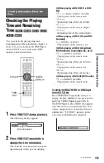 Preview for 45 page of Sony DVP-NS3100ES - Es Dvd/sa-cd Player Operating Instructions Manual