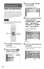 Preview for 68 page of Sony DVP-NS3100ES - Es Dvd/sa-cd Player Operating Instructions Manual