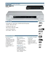 Sony DVP-NS315 Specifications preview