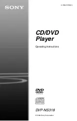 Sony DVP-NS318 Operating Instructions Manual preview