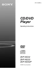 Sony DVP-NS32 Operating Instructions Manual preview