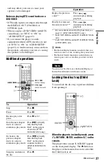 Preview for 27 page of Sony DVP-NS330 Operating Instructions Manual