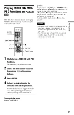 Preview for 31 page of Sony DVP-NS330 Operating Instructions Manual